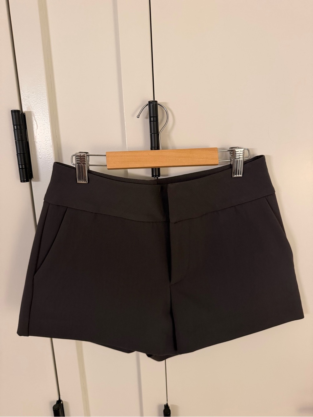Zara Black High-Waist Tailored Shorts
